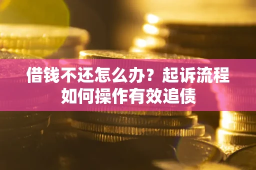 北京借钱不还怎么办？起诉流程如何操作有效追债