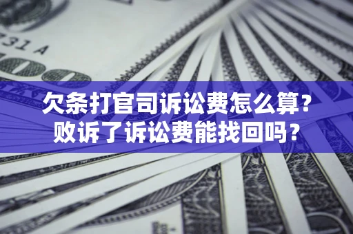 北京欠条打官司诉讼费怎么算？败诉了诉讼费能找回吗？
