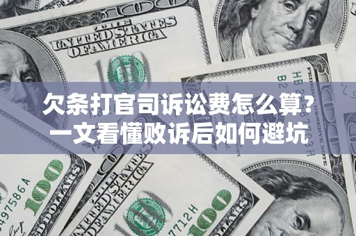 北京欠条打官司诉讼费怎么算？一文看懂败诉后如何避坑