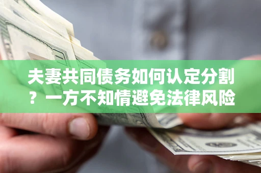 北京夫妻共同债务如何认定分割？一方不知情避免法律风险必看！
